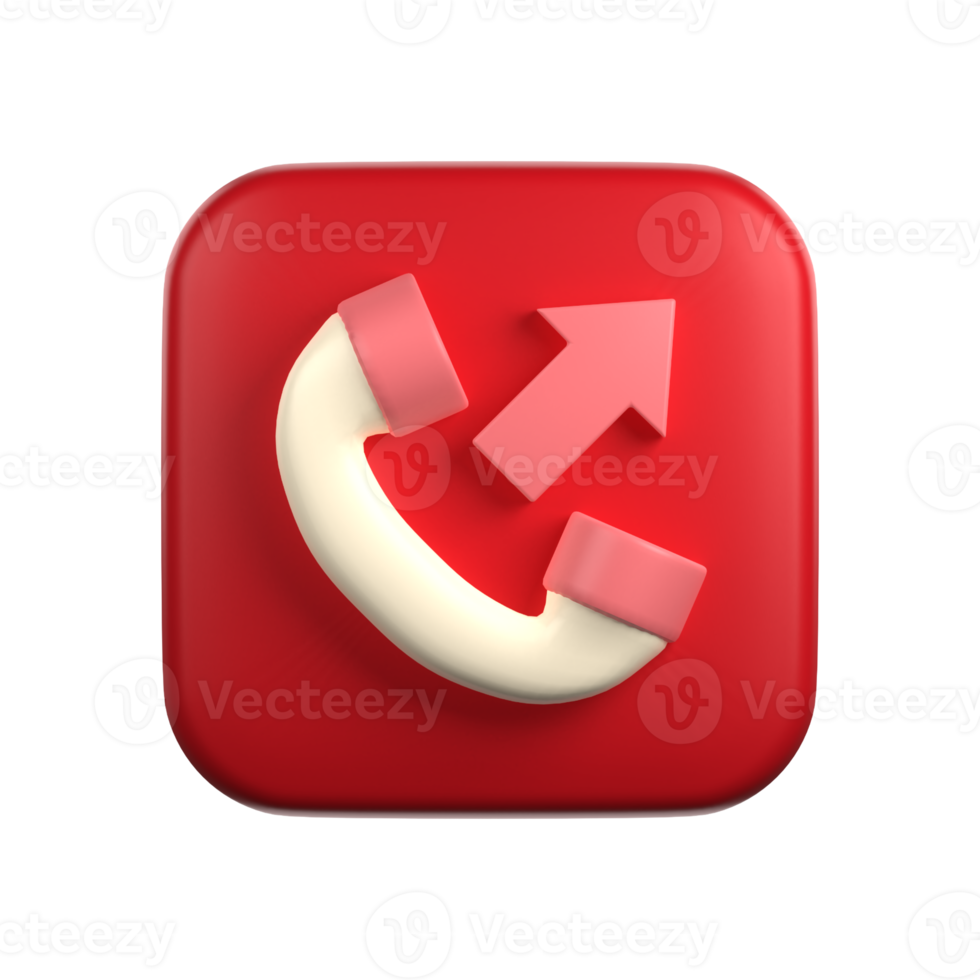 Outgoing Call In 3D Illustration png