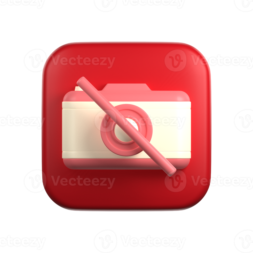 Camera Off In 3D Illustration png