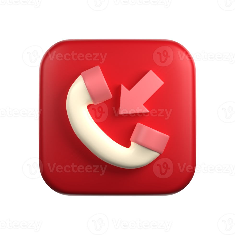 Incoming Call In 3D Illustration png