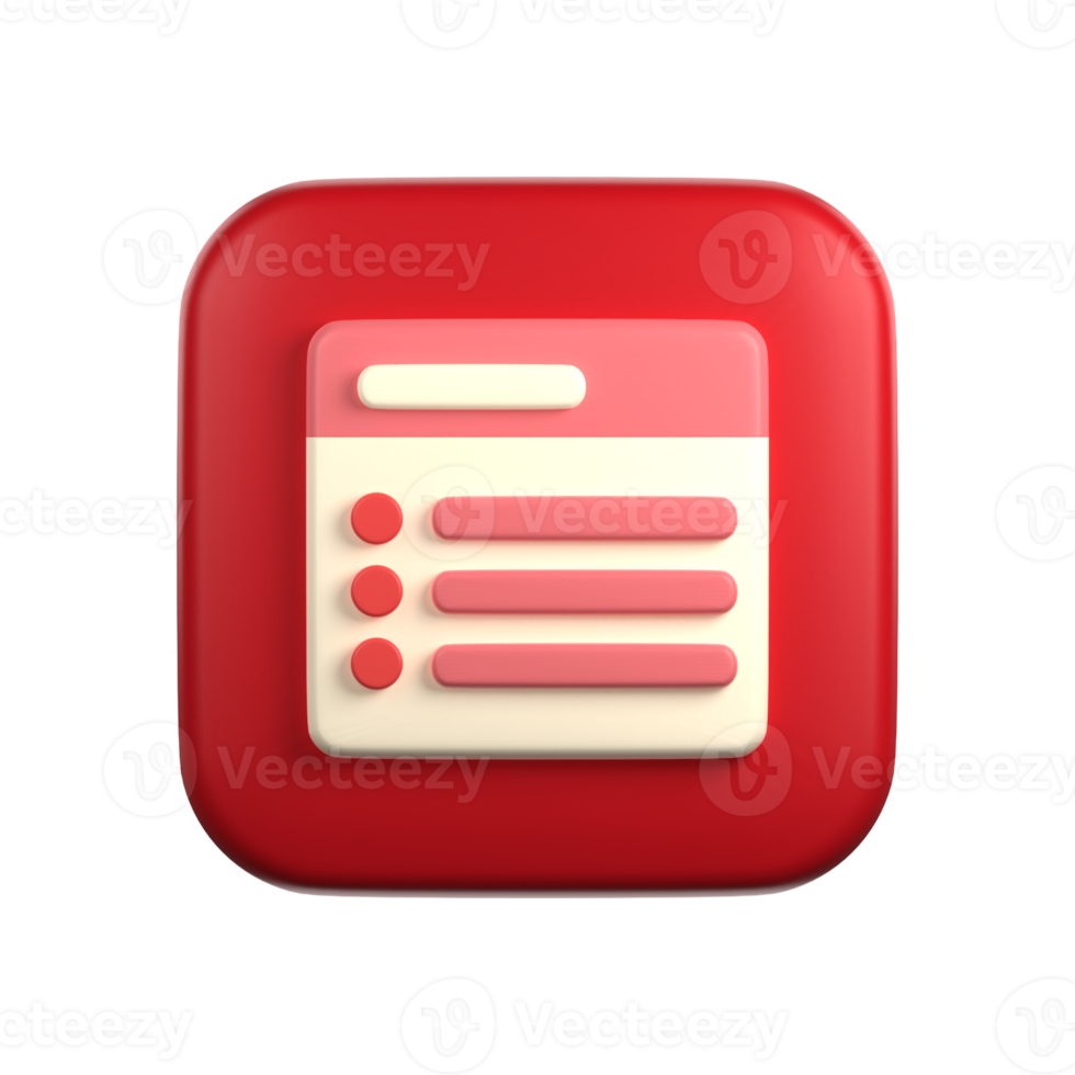 Note In 3D Illustration png