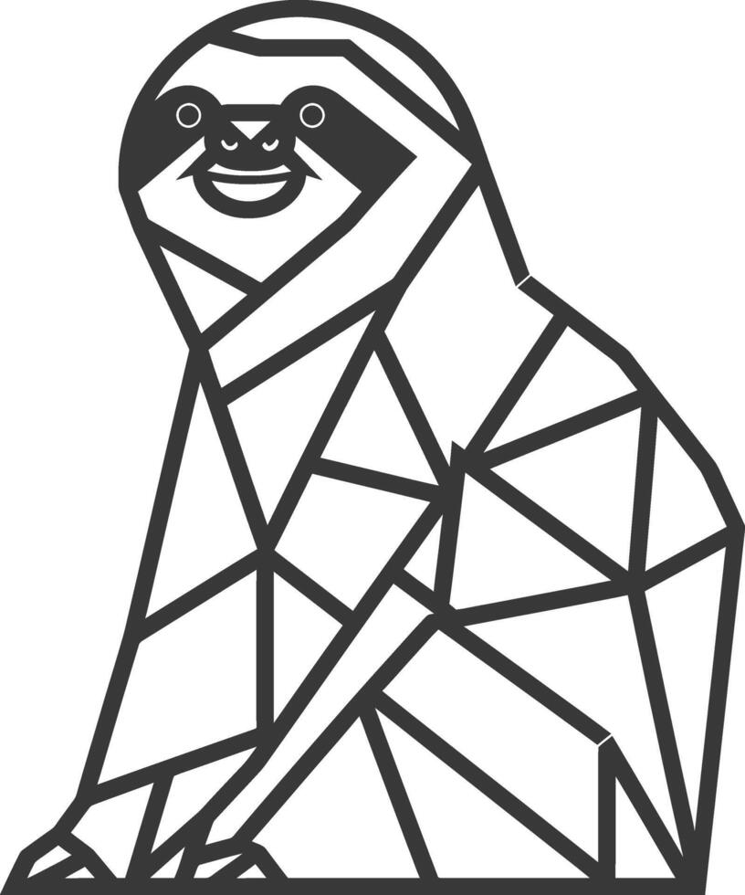 geometric sloth design It is cute and unique vector