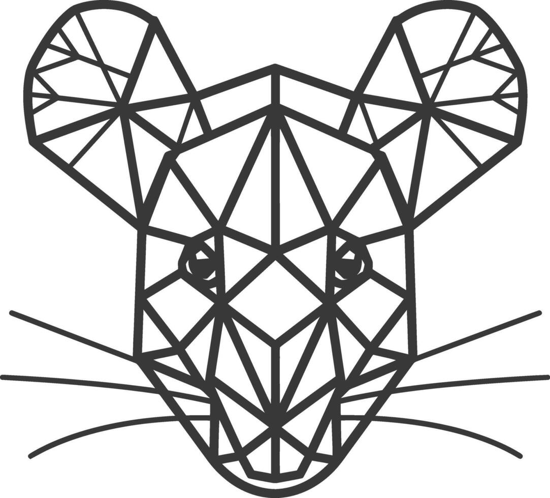 geometric rendition of a mouse face vector