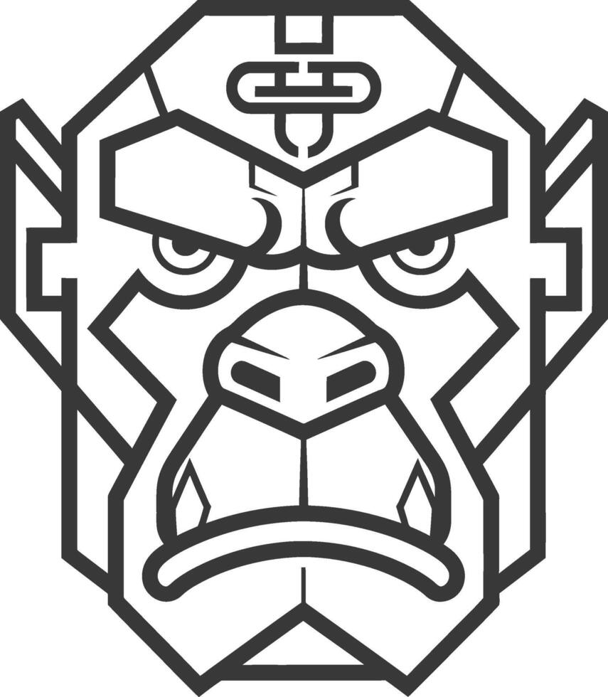 fierce and determined orc warrior stares straight ahead vector