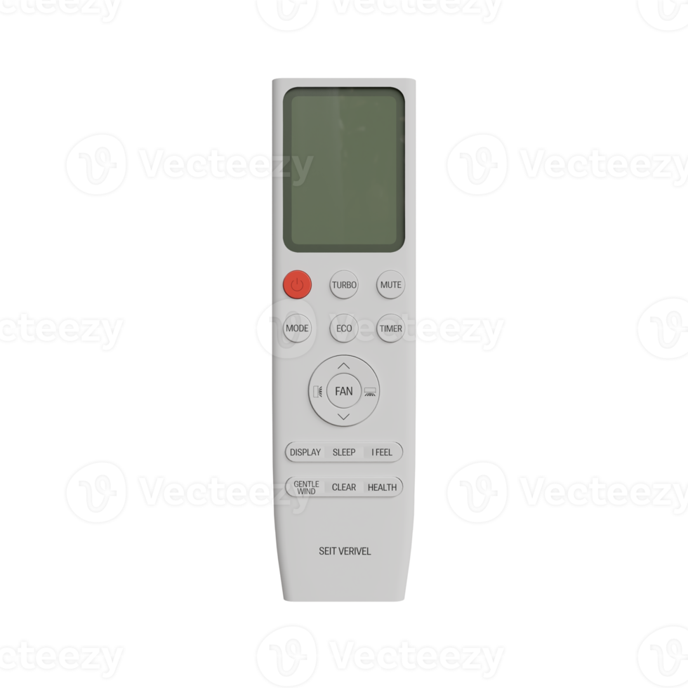 3d Render of AC Remote control png