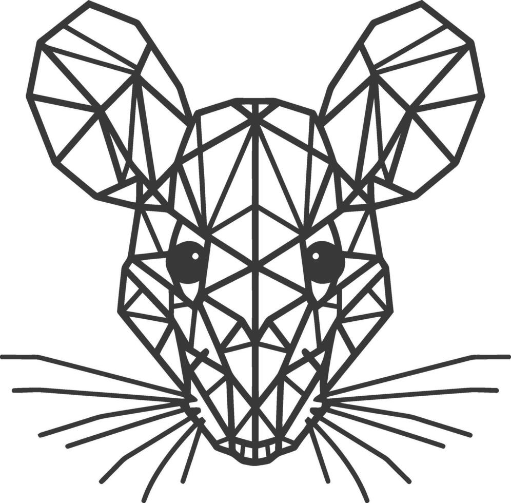 geometric art design representation of a mouse vector
