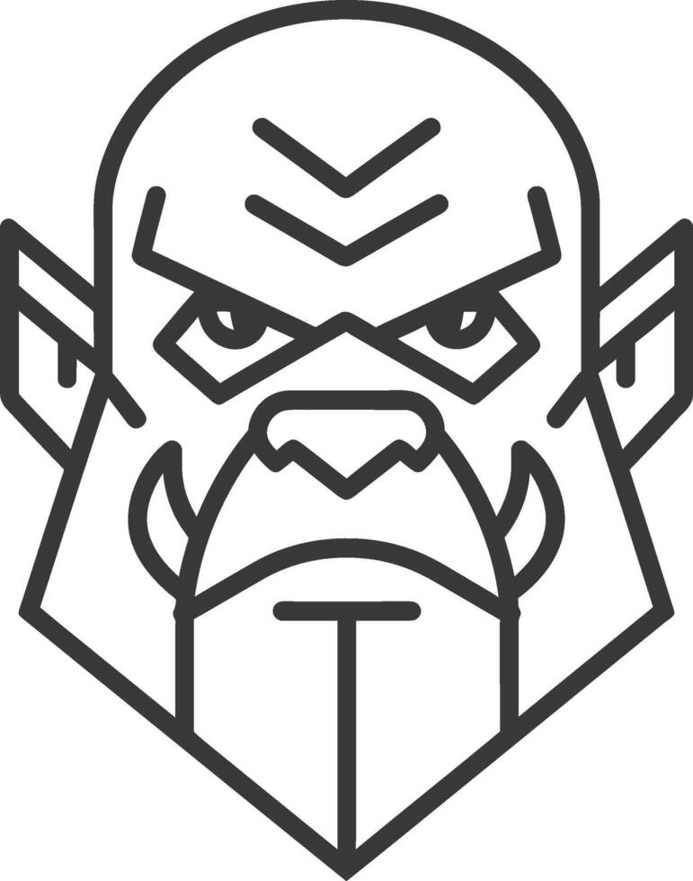 fierce and powerful Orc warrior vector