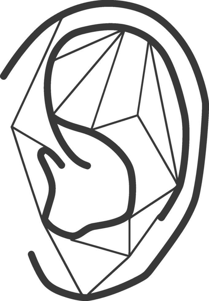 geometric design of an ear vector