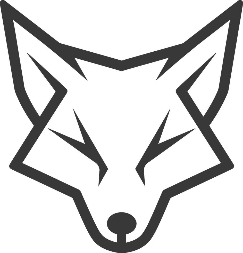 bold and simple fox head design The sharp lines and geometric shapes vector