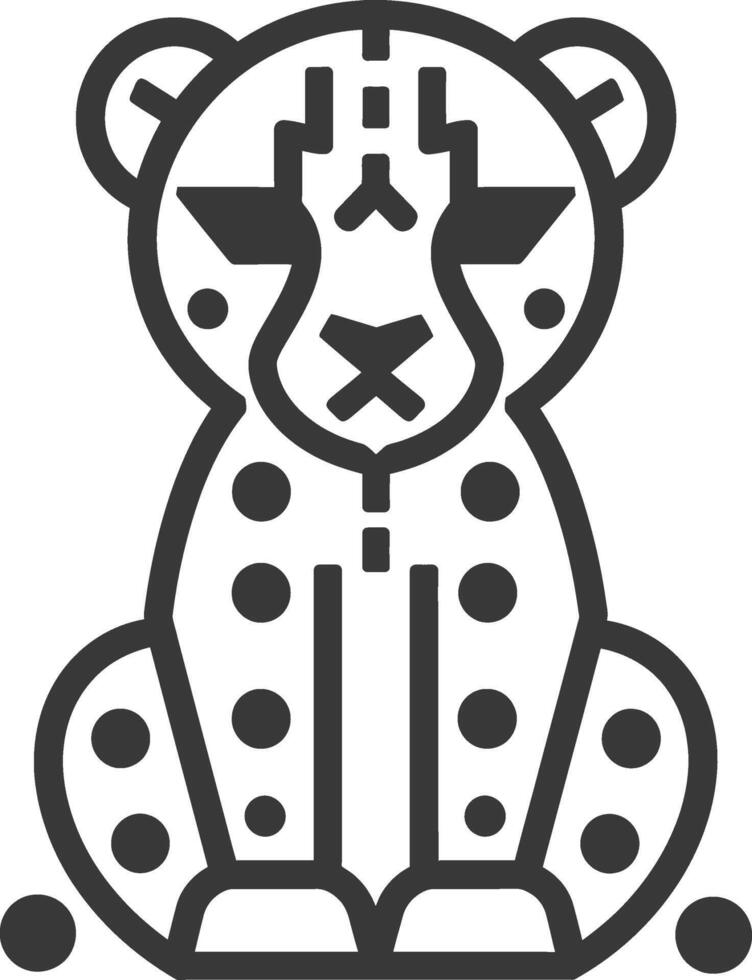cheetah sits with its mouth closed vector