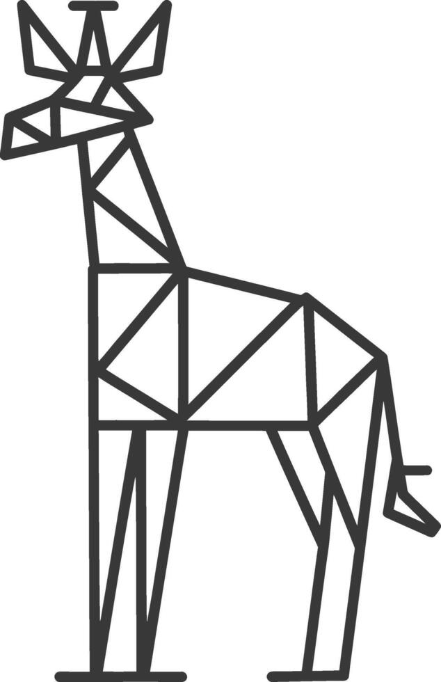 geometric depiction of a giraffe vector