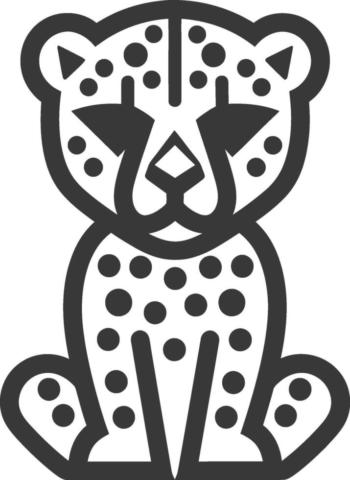 cheetah sitting and looking at the camera vector