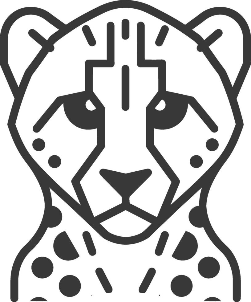 cheetah portrait with a bold graphic style vector