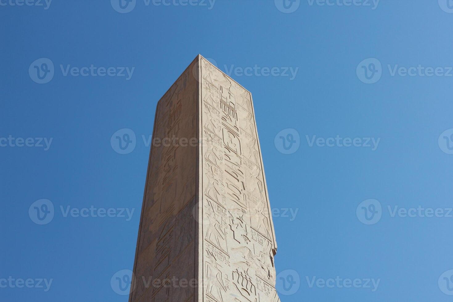 Obelisk at Karnak temple in Luxor, Egypt. Ancient Egyptian piece of architecture from the time of the pharaohs. photo