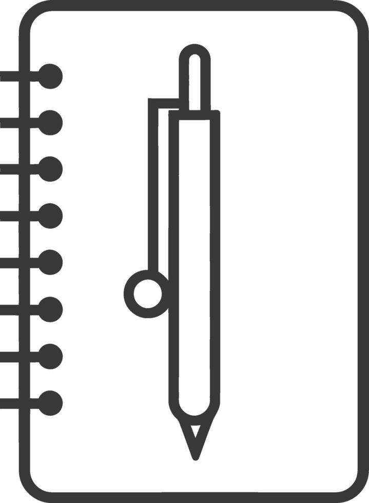 Pen and notebook icon illustration vector