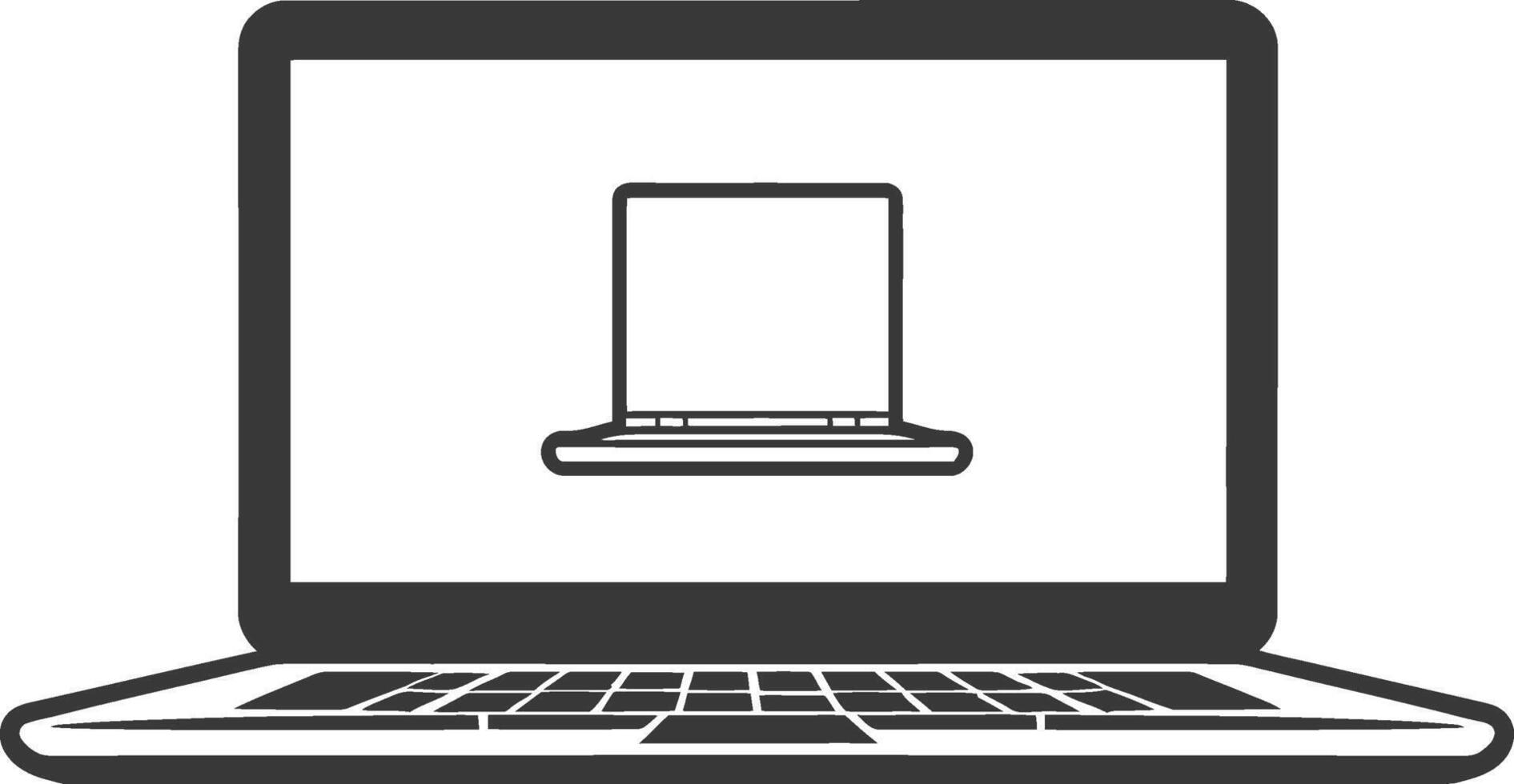 Laptop computer icon illustration vector