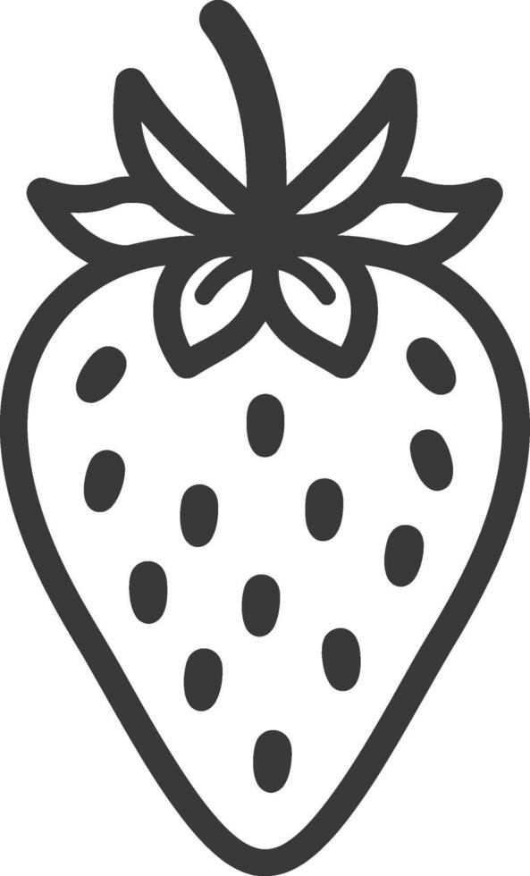 A strawberry icon on a white background vector