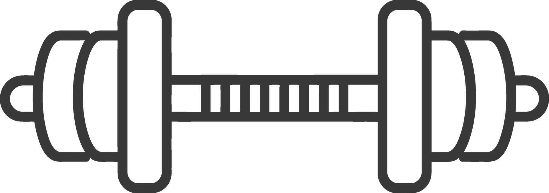 Line Drawing of a Dumbbell Weight vector