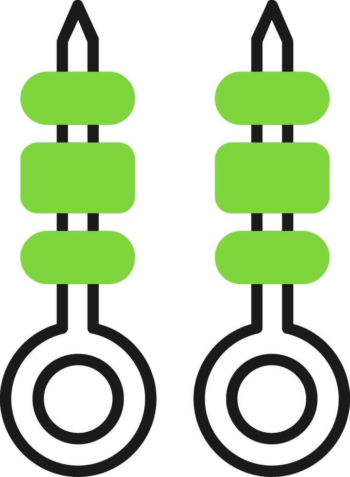 Kitchen Utensils Green Mix Style Icon vector
