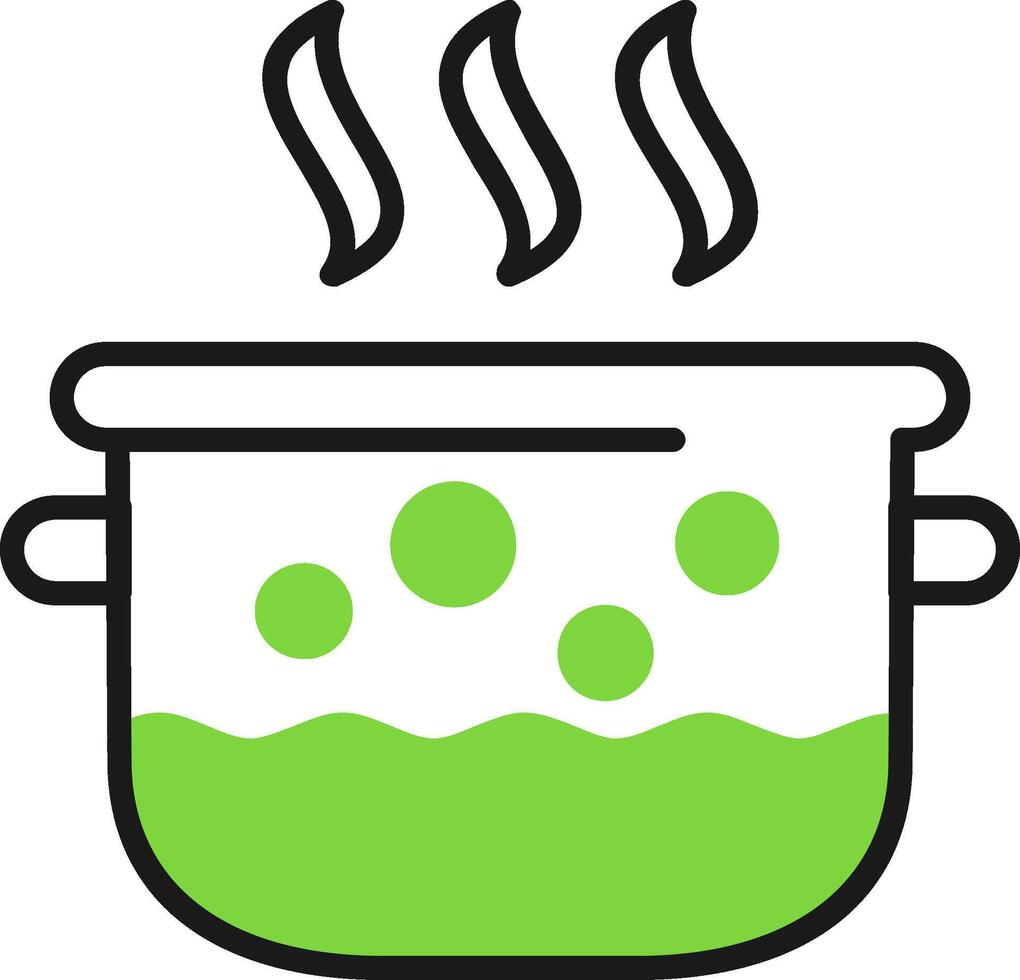 Kitchen Utensils Green Mix Style Icon vector