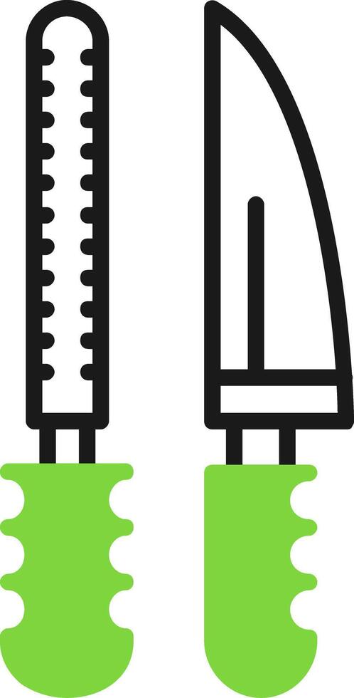 Kitchen Utensils Green Mix Style Icon vector