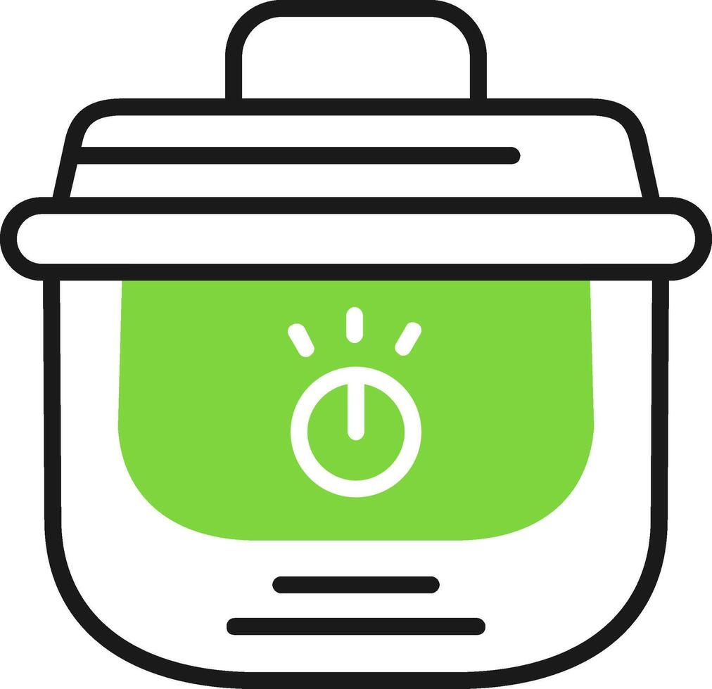 Kitchen Utensils Green Mix Style Icon vector