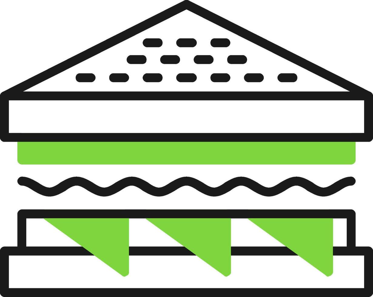 Kitchen Utensils Green Mix Style Icon vector