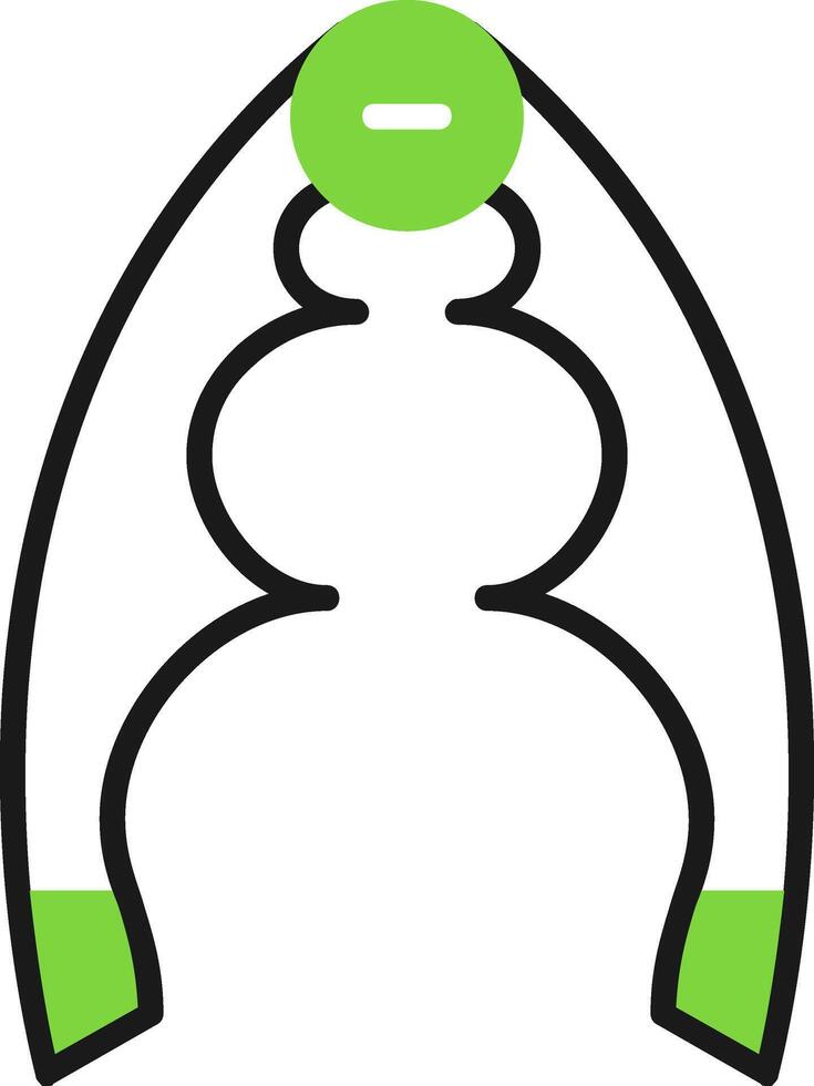 Kitchen Utensils Green Mix Style Icon vector