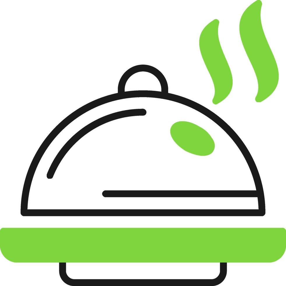 Kitchen Utensils Green Mix Style Icon vector