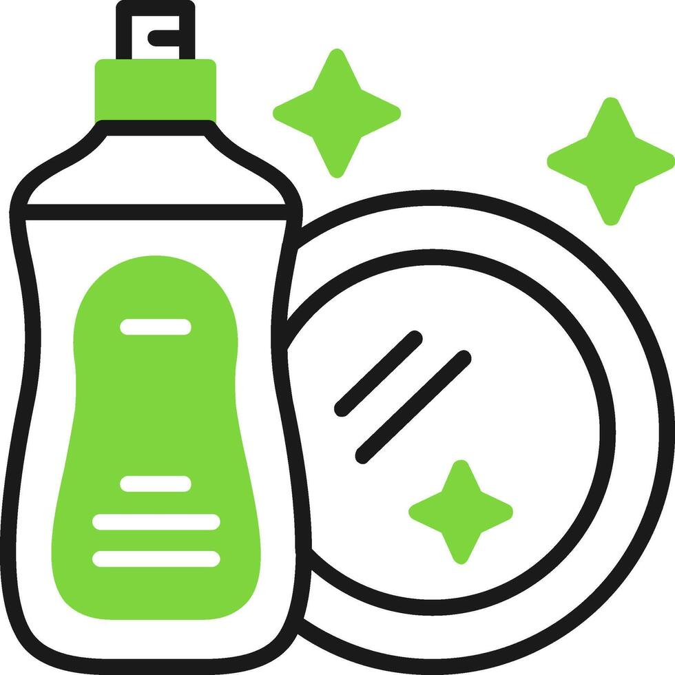 Kitchen Utensils Green Mix Style Icon vector