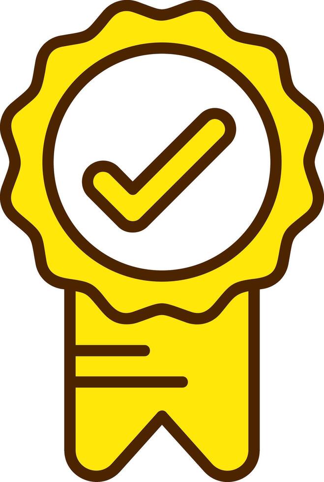 Checkup Filled Yellow Style Icon vector