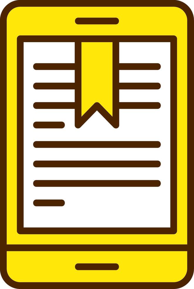 Media Filled Yellow Style Icon vector