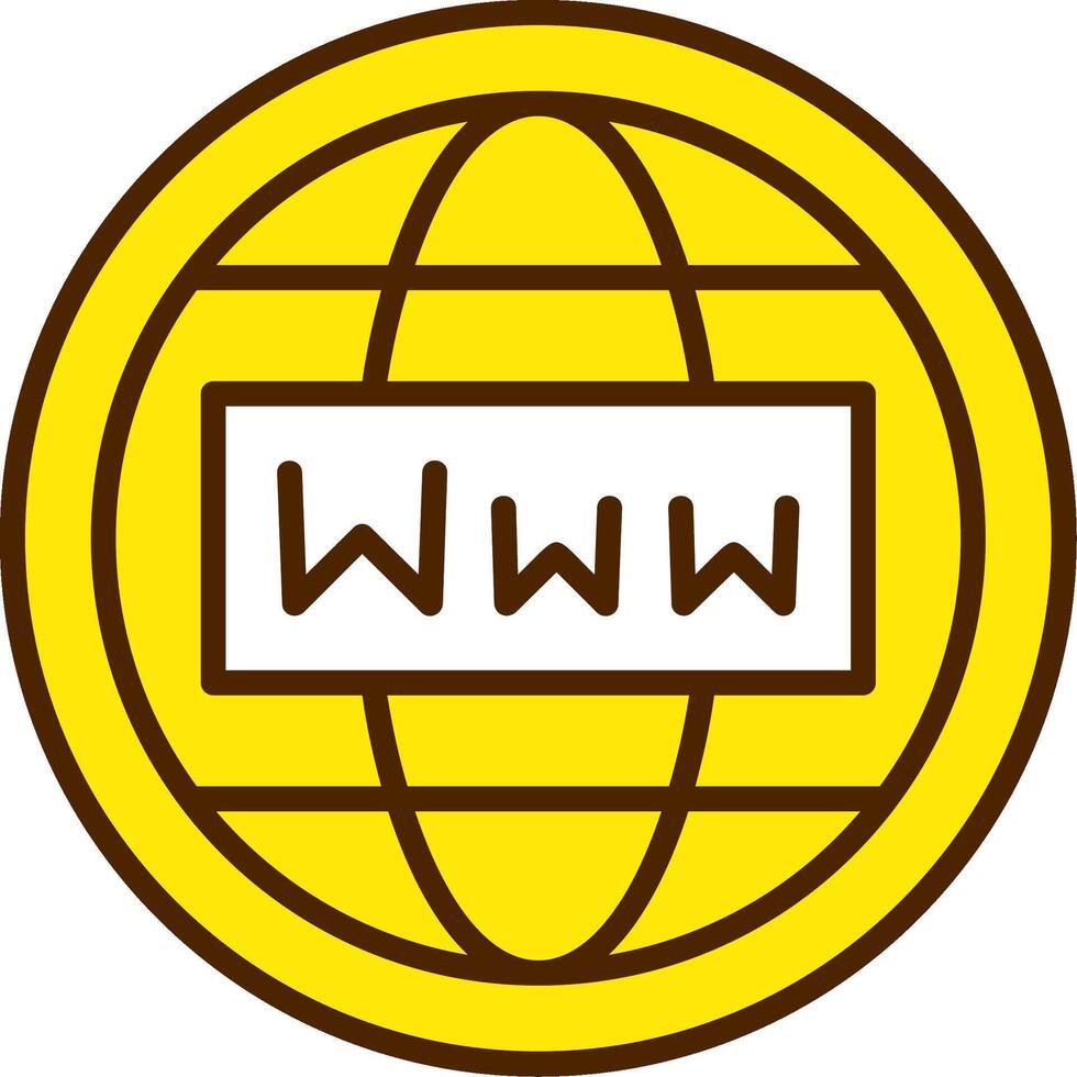 Media Filled Yellow Style Icon vector