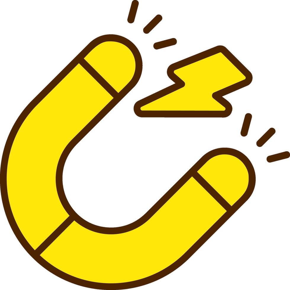 Media Filled Yellow Style Icon vector
