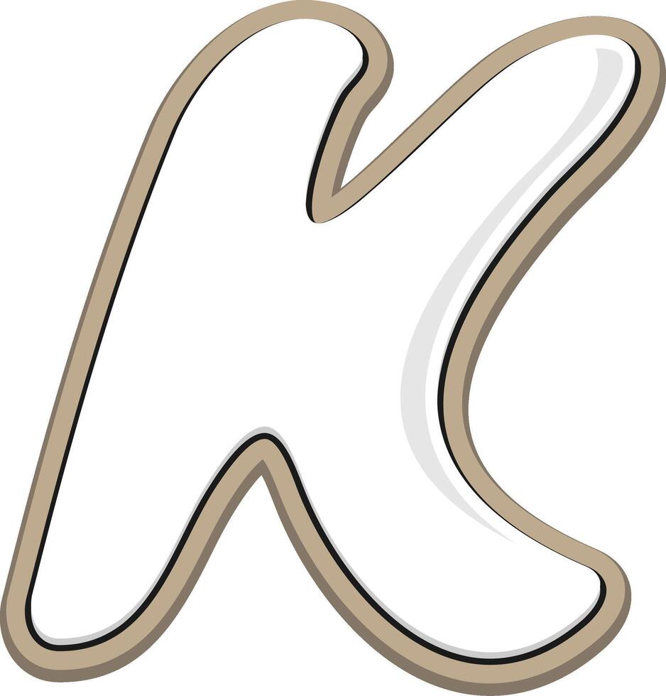 K Alphabet Font Style Element vector