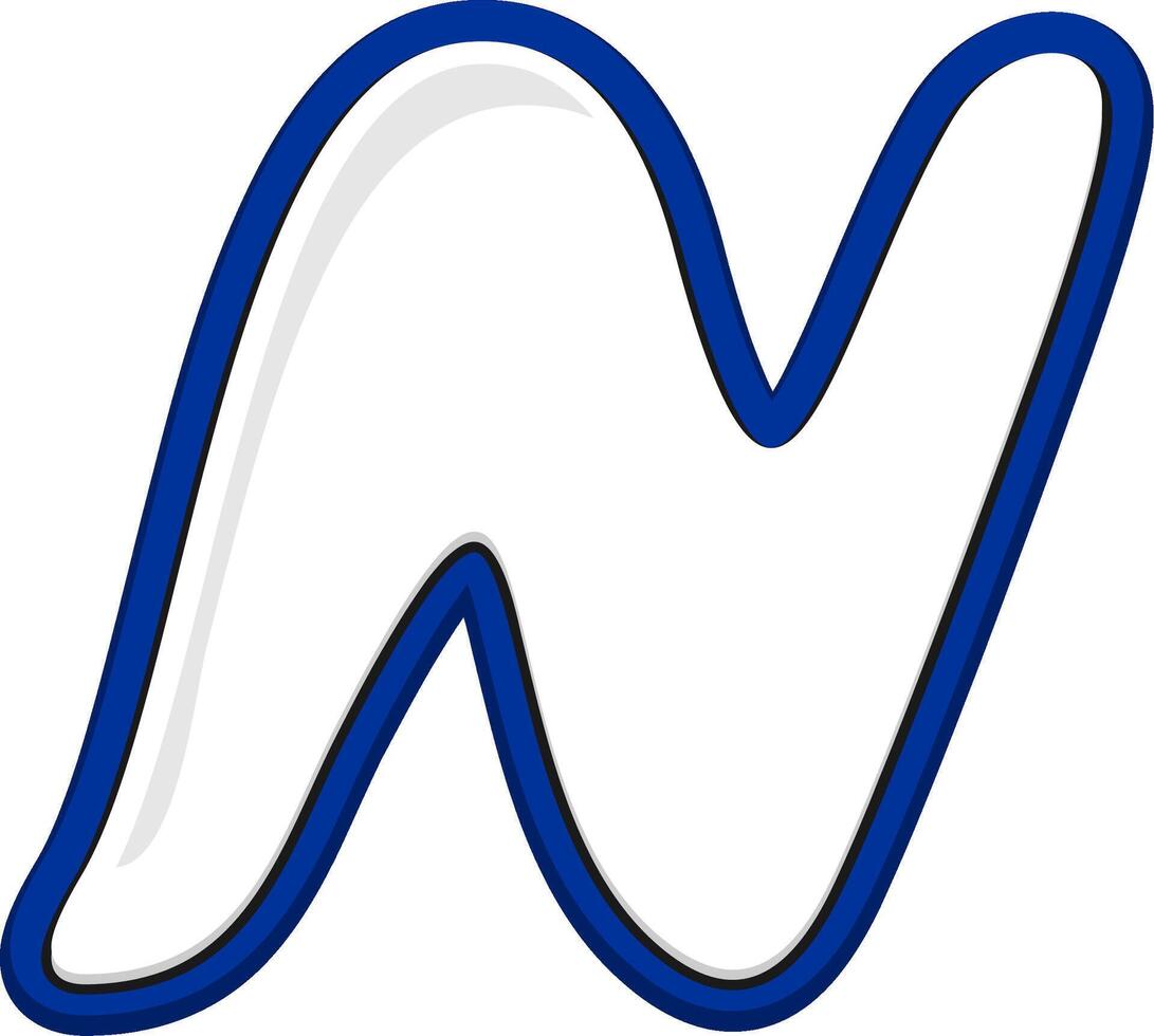 N Alphabet Font Style Element vector