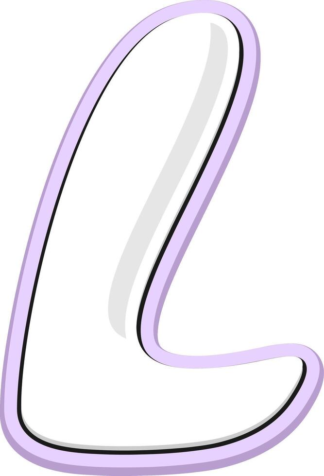 L Alphabet Font Style Element vector