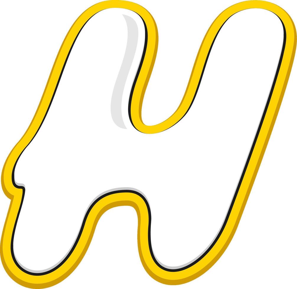 H Alphabet Font Style Element vector