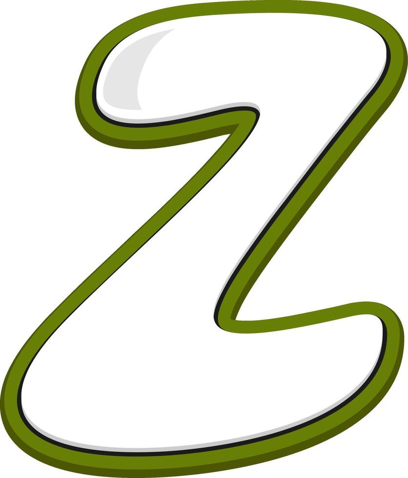 Z Alphabet Font Style Element vector