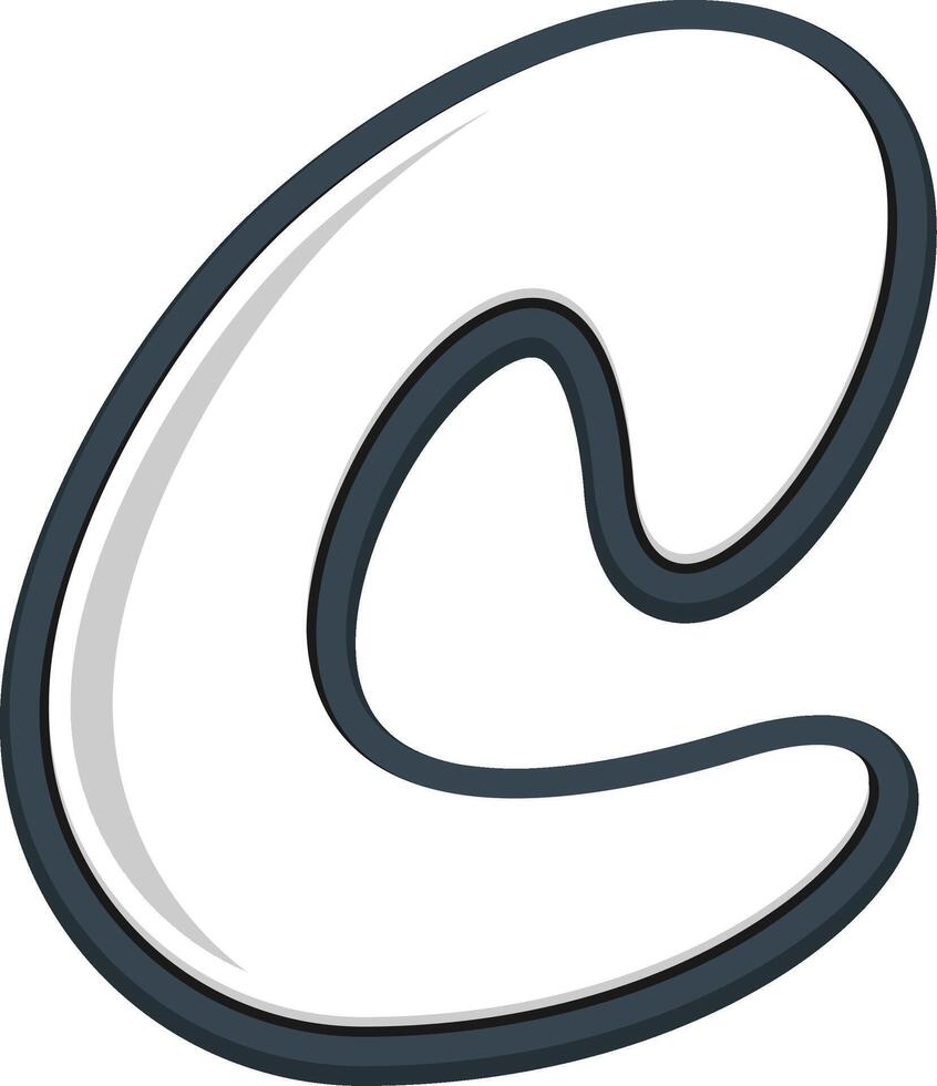 C Alphabet Font Style Element vector