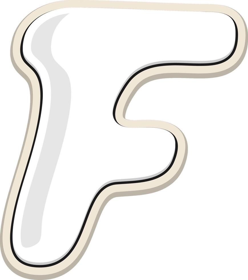 F Alphabet Font Style Element vector