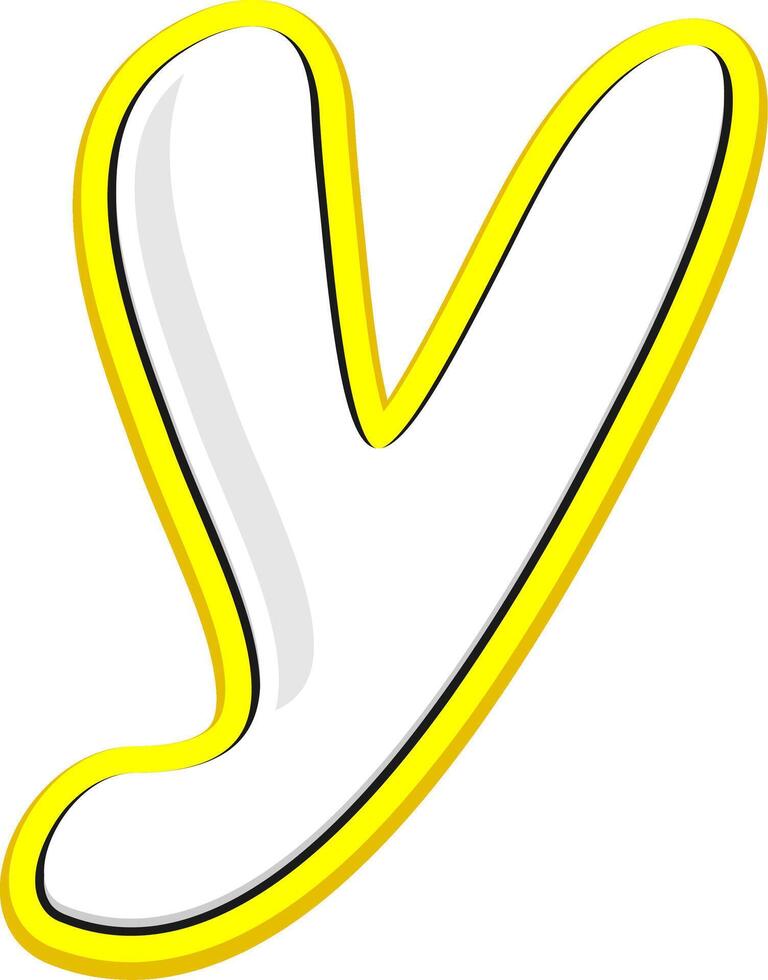 Y Alphabet Font Style Element vector