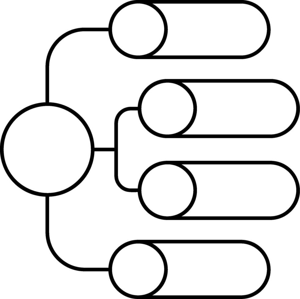 Flow Chart Outline Style Element vector