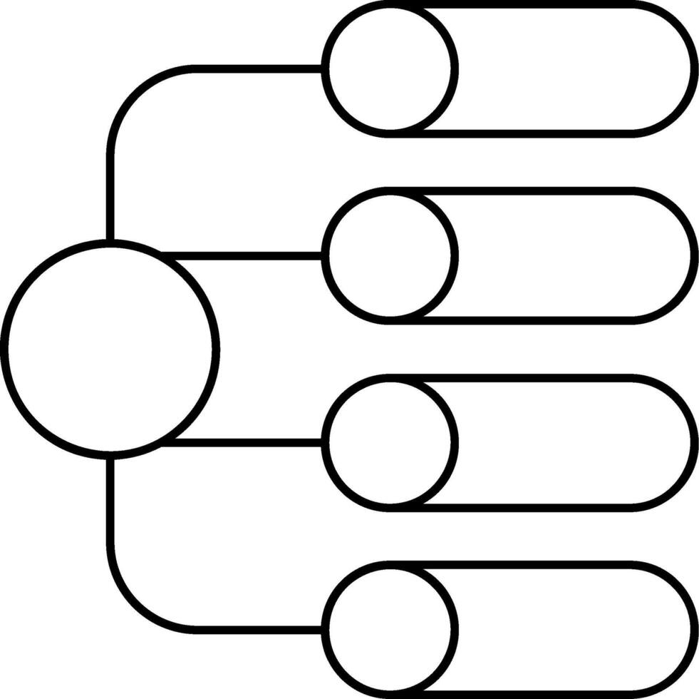 Flow Chart Outline Style Element vector