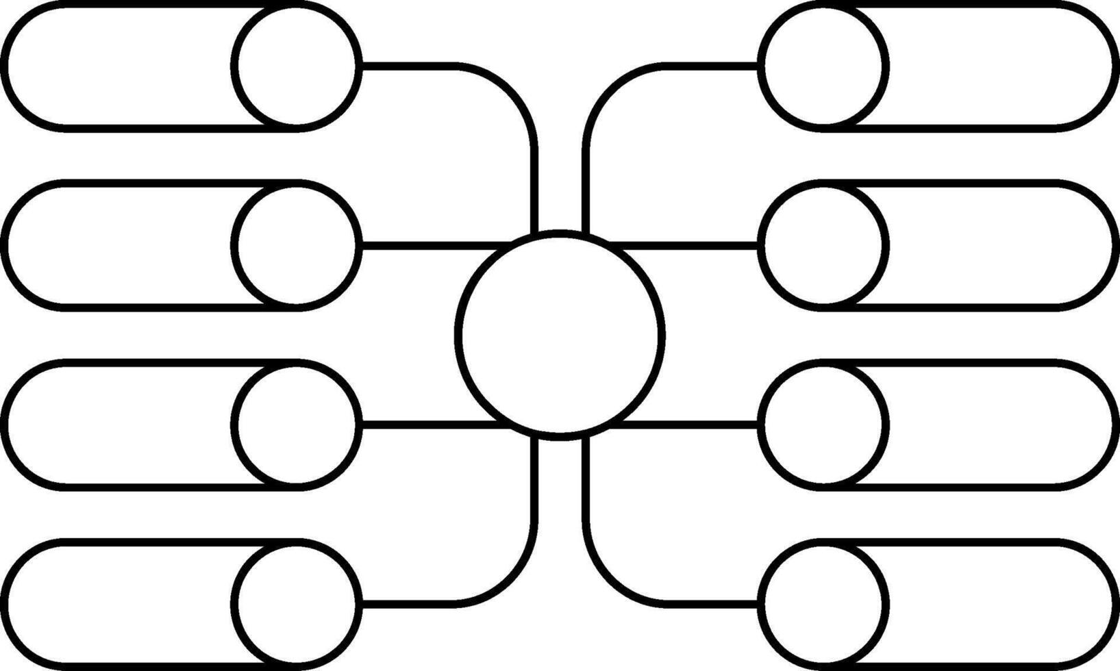 Flow Chart Outline Style Element vector