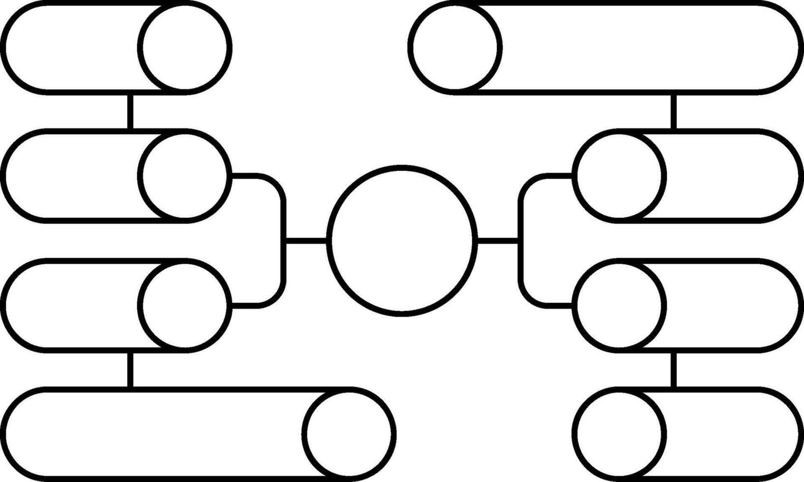 Flow Chart Outline Style Element vector