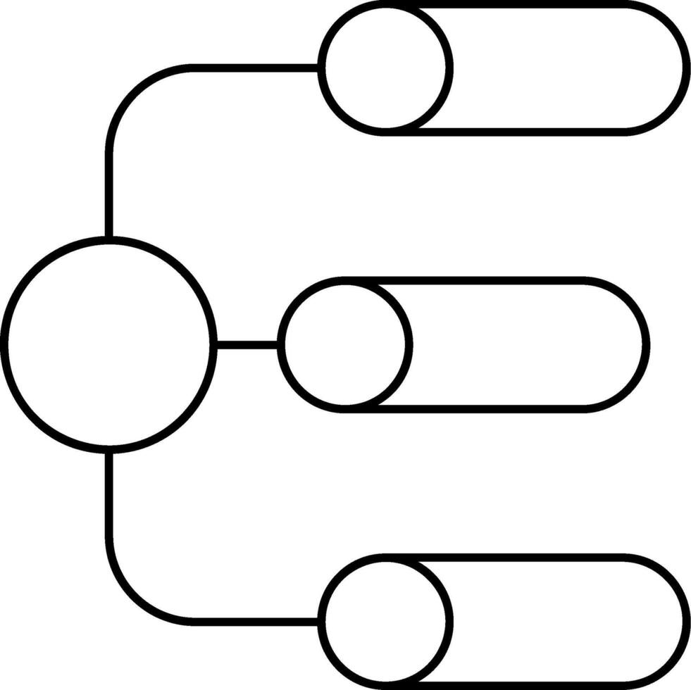 Flow Chart Outline Style Element vector