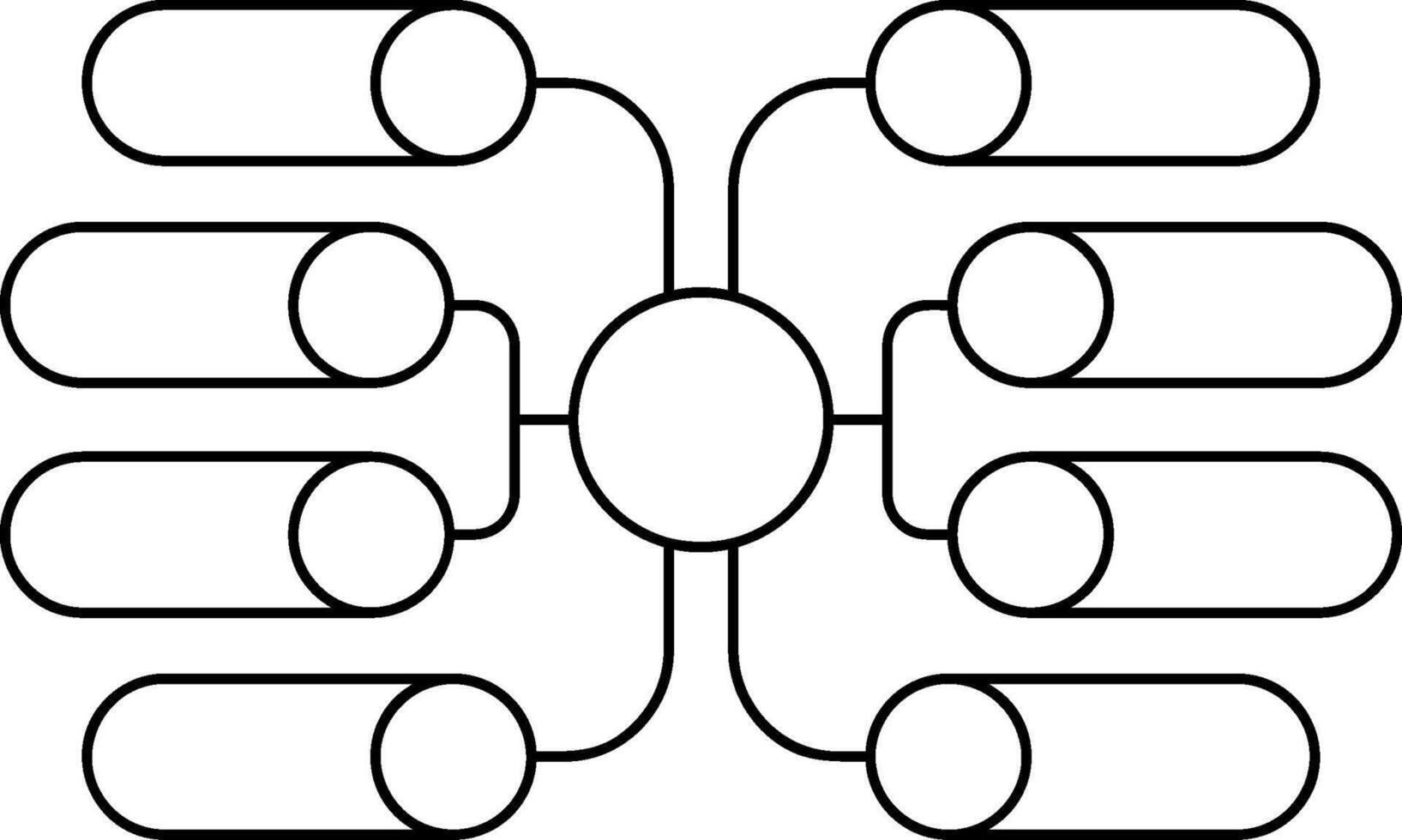 Flow Chart Outline Style Element vector