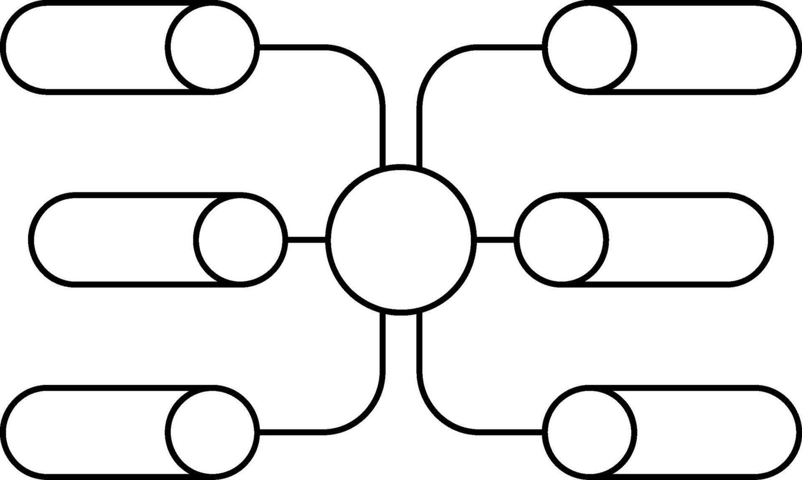 Flow Chart Outline Style Element vector