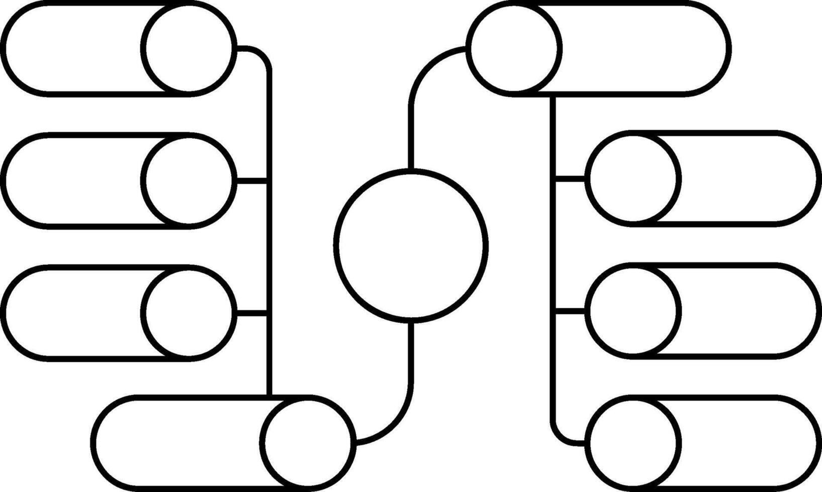 Flow Chart Outline Style Element vector
