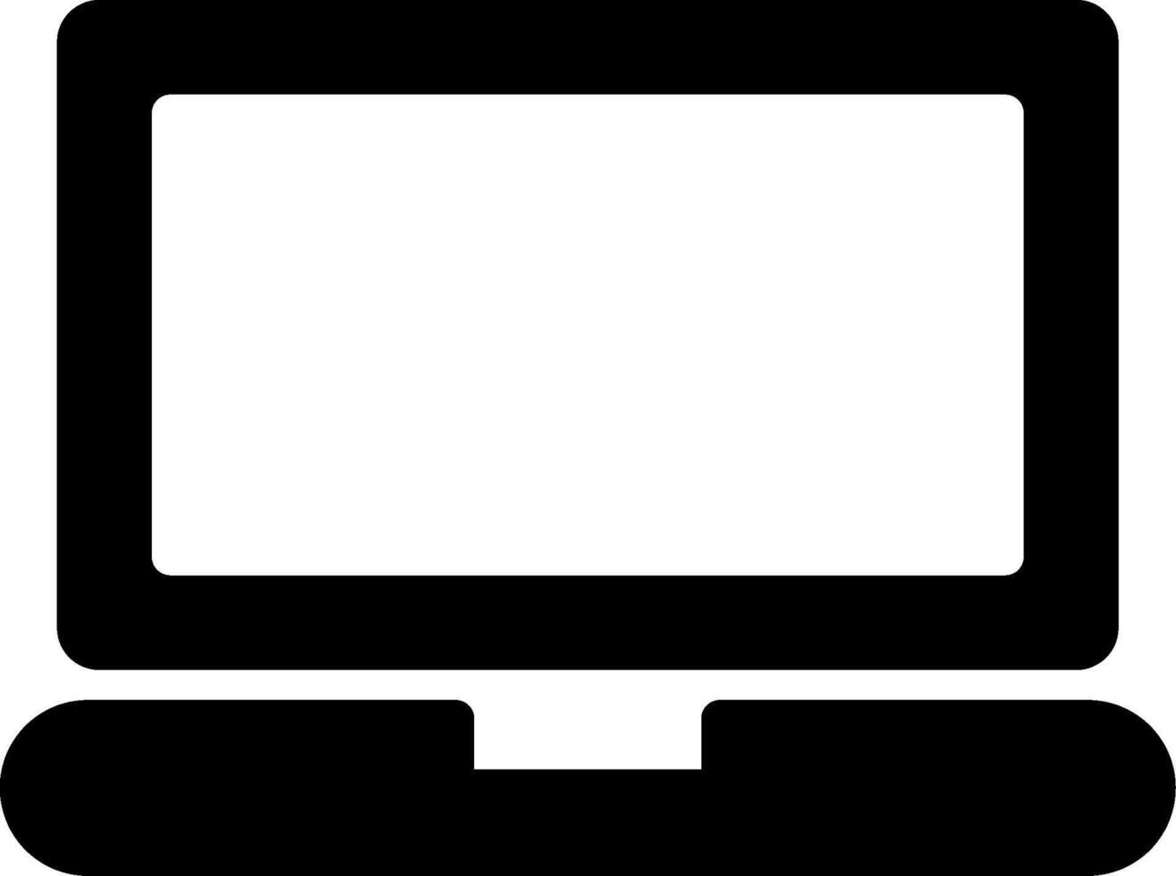 Laptop Glyph Style Icon vector